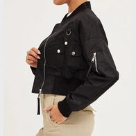Cropped Bomber Jacket Bomber Jacket unisex detail view 2 | Dash Racegear — Cropped Bomber Jacket