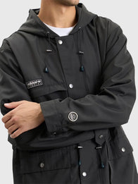 END. x Adidas St 11 SPZL Jacket Jacket unisex detail view 3 | Dash Racegear — Black END. x Adidas St 11 SPZL hooded jacket featuring a versatile unisex fit and modern style.