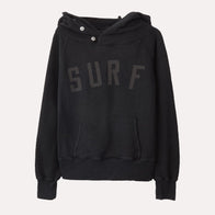 KAPITAL Surf Black Hoodie Hoodie unisex front product view | Dash Racegear — Surf Theme Hoodie – KAPITAL Black Fashion Drop