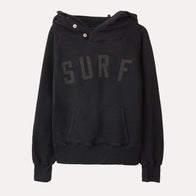KAPITAL Surf Black Hoodie Hoodie unisex front product view | Dash Racegear — Surf Theme Hoodie – KAPITAL Black Fashion Drop