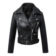 Diane Black Motorcycle Leather Jacket Leather Jacket unisex front product view | Dash Racegear — Black Motorcycle Leather Jacket
