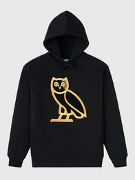 OVO Tyson Tattoo OG Hoodie Hoodie unisex front product view | Dash Racegear — OVO Tyson Tattoo OG 2026 black pullover fleece hoodie, unisex fit for bold luxury streetwear style.