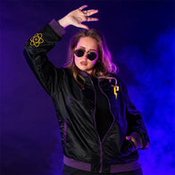 Cakeworthy Powerline Bomber Jacket Bomber Jacket unisex detail view 3 | Dash Racegear — Casual streetwear Powerline bomber by Cakeworthy