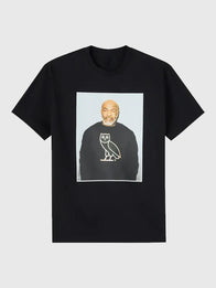 OVO Tyson OG Photo T-Shirt Shirt unisex front product view | Dash Racegear — OVO Tyson OG photo black T-shirt 2026, soft cotton streetwear tee for bold casual everyday style.