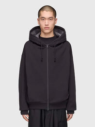 Y-3 x Mercedes-AMG F1 Zip Hoodie Hoodie unisex front product view | Dash Racegear — Sleek black Y-3 Mercedes-AMG F1 2026 zip-up hoodie, perfect for fans and casual comfort.