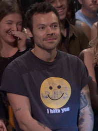 Harry Styles I Hate You T-Shirt Shirt unisex detail view 2 | Dash Racegear — Black Harry Styles I Hate You T-shirt from SNL 51, unisex fit with playful slogan for everyday style.