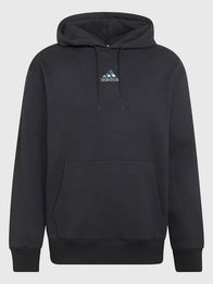 Adidas Audi Revolut F1 Team Teamgeist Hoodie Hoodie unisex detail view 4 | Dash Racegear — Audi F1 Teamgeist hoodie black by Adidas, pullover style for everyday sporty and racing fan outfits.