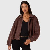 Blue Vanilla Suede Jacket Jacket unisex detail view 3 | Dash Racegear — Blue Vanilla Suede Biker Jacket – Casual Meets Class