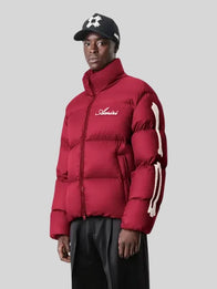 Amiri Red Puffer Jacket Puffer Jacket unisex detail view 2 | Dash Racegear — Amiri winter puffer with bold silhouette and sleek finish