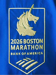 Boston Marathon Jacket 2026 Jacket unisex detail view 3 | Dash Racegear — Blue 2026 Adidas Boston Marathon Celebration Jacket, breathable running jacket perfect for athletes, race spectators, and collectors.