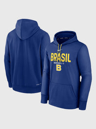 Brazil 2026 World Baseball Classic Hoodie Hoodie unisex front product view | Dash Racegear — Navy Brazil 2026 WBC Nike Therma Hoodie, comfortable, stylish, and ideal for fans showing team pride.