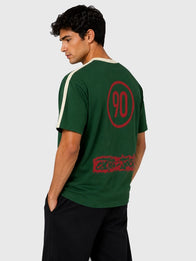 CJ x Nike Mexico Total 90 T-Shirt Shirt unisex detail view 5 | Dash Racegear — Travis Scott Cactus Jack Green Nike Mexico Tee from the Total 90 range with football motifs, printed sections, and crew styling