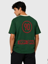 CJ x Nike Mexico Total 90 T-Shirt Shirt unisex detail view 4 | Dash Racegear — Cactus Jack x Travis Scott Mexico Total 90 Tee in Green with Nike elements, athletic graphics, and a classic short-sleeve frame