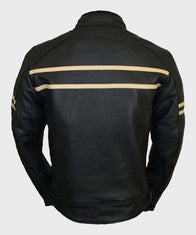 Mens Vintage Black Cafe Racer Retro Jacket Jacket men detail view 2 | Dash Racegear — Mens Cafe Racer Black Retro Biker Jacket