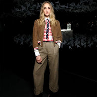 Thom Browne Show Cara Delevingne Brown Corduroy Jacket Jacket unisex detail view 3 | Dash Racegear — Cara Delevingne Brown Corduroy Jacket by Thom Browne – The Ultimate Fashionable Outerwear