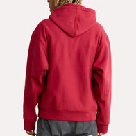 Red Carhartt Loose Fit Hoodie Hoodie unisex detail view 5 | Dash Racegear — Back view of the red Carhartt pullover hoodie, displaying its loose fit and rib-knit cuffs and waistband.