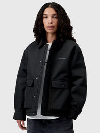 Carhartt WIP Quentin Jacket Jacket unisex detail view 8 | Dash Racegear — 2026 Carhartt WIP Quentin jacket showcasing a sleek black finish with premium quality and timeless utility-inspired fashion.