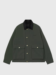 Carhartt WIP Quentin Green Jacket Jacket unisex front product view | Dash Racegear — 2026 Carhartt WIP Quentin jacket showcasing a rich green finish with premium quality and timeless utility-inspired fashion.