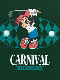 Carnival Golf x Disney Minnie Swing OVS T-Shirt Shirt unisex detail view 2 | Dash Racegear — Disney Minnie Swing OVS 2026 green T-shirt blending Carnival Golf fashion with lightweight all-day comfort.