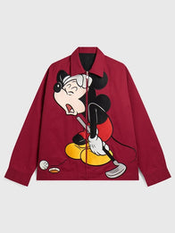Carnival Golf x Disney Mickey Jacket Jacket unisex front product view | Dash Racegear — Disney Mickey x Carnival Golf 2026 Zip-Up Jacket in Red for men and women with a relaxed fit and playful everyday style.