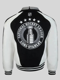 Sebastian Aho NHL Lord Stanley Varsity Jacket Varsity Jacket unisex detail view 5 | Dash Racegear — NHL Stanley Cup Champions varsity jacket blending Sebastian Aho inspiration with premium wool comfort and timeless wearability.