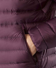 Burgundy Hooded Down Jacket Puffer Jacket unisex detail view 3 | Dash Racegear — Down Burgundy Puffer Jacket