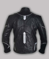 Black Panther Chadwick Boseman Jacket Jacket unisex detail view 2 | Dash Racegear — Chadwick Boseman Black Leather Jacket