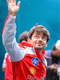 F1 Grand Prix Of Miami Charles Leclerc Jacket Jacket unisex detail view 6 | Dash Racegear — Miami Grand Prix F1 jacket Charles Leclerc red white design with sporty edge for men and women casual wear