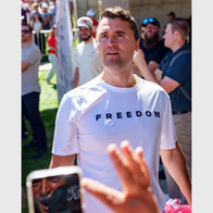 Charlie Kirk Freedom T-Shirt Shirt unisex front product view | Dash Racegear — Freedom Graphic Top – Charlie Kirk Merch
