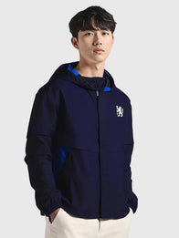 Chelsea Windbreaker Jacket Jacket unisex front product view | Dash Racegear — Chelsea FC 2025 Windbreaker Jacket for Supporters