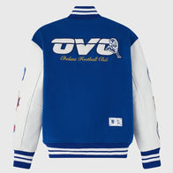 OVO x Chelsea FC Varsity Jacket Varsity Jacket unisex detail view 2 | Dash Racegear — Limited edition blue and white varsity jacket by OVO x Chelsea FC