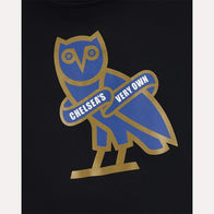 OVO x Chelsea FC Black Hoodie Hoodie unisex detail view 6 | Dash Racegear — Sleek black OVO Chelsea FC hoodie for modern streetwear fans