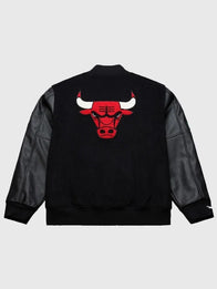 Derrick Rose Chicago Bulls Retirement Letterman Jacket Jacket unisex detail view 6 | Dash Racegear — Black Derrick Rose Chicago Bulls Retirement Letterman Jacket featuring full snaps and team pride for everyday wear.