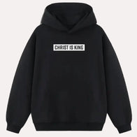 Christ is King Hoodie Hoodie unisex front product view | Dash Racegear — christ is king hoodie black