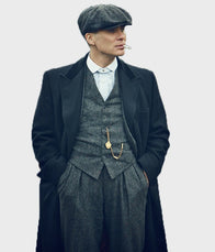 Peaky Blinders Thomas Shelby Black Coat Coat unisex detail view 6 | Dash Racegear — Tommy Shelby Black Coat
