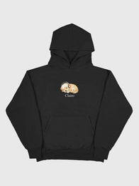 Clairo Dog Hoodie Hoodie unisex front product view | Dash Racegear — Clairo Dog Pullover Black Fleece Hoodie featuring soft comfort, cozy warmth, and timeless everyday streetwear style.