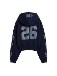 Gap × Coachella Zip Hoodie Hoodie unisex detail view 2 | Dash Racegear — Navy Coachella zip hoodie by Gap, ideal for layering during cool nights or casual outings.