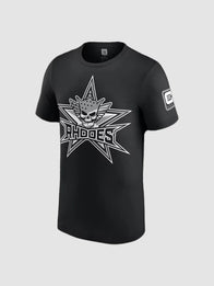 Cody Rhodes Crest T-Shirt Shirt unisex detail view 2 | Dash Racegear — Cody Rhodes Crest T-shirt in black/white offers a soft casual fit with a striking emblem and modern everyday style.