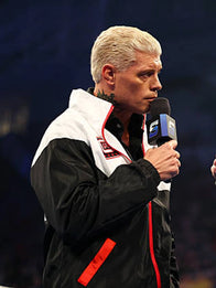 SmackDown 2026 Cody Rhodes Jacket Jacket unisex detail view 3 | Dash Racegear — Cody Rhodes black white satin piece recreated with modern outer shape and smooth finishing touch