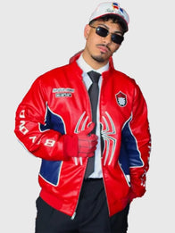 Cristian Andres Spider-Man Jacket Jacket unisex detail view 6 | Dash Racegear — Cristian Andres leather jacket combining premium comfort with contemporary comic-inspired fashion and everyday versatility.