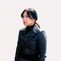 The Equalizer S05 Liza Lapira Cropped Leather Jacket Leather Jacket unisex detail view 2 | Dash Racegear — The Equalizer S05 Wardrobe – Liza Lapira Leather Jacket