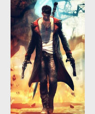 DMC Devil May Cry Dante Black Coat Jacket unisex detail view 4 | Dash Racegear — DMC Devil May Cry Dante Black Coat