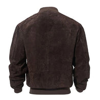 Mens Dark Brown Suede Leather Jacket Leather Jacket men detail view 2 | Dash Racegear — Brown Motorcycle Suede Leather Jacket
