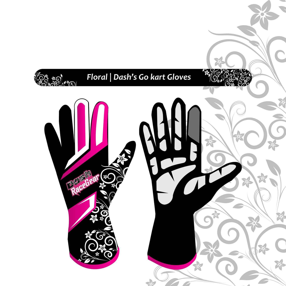Dash Floral Kart gloves | DASH RACEGEAR