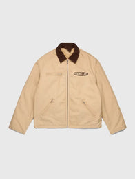 Denim Tears Every Tear Is A Star Work Jacket Jacket unisex front product view | Dash Racegear — Denim Tears 2026 Every Tear Is A Star work jacket in khaki, perfect for streetwear and layering.