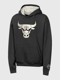 Chicago Bulls Derrick Rose Good or Great Hoodie Hoodie unisex detail view 3 | Dash Racegear — A black Mitchell & Ness Chicago Bulls Derrick Rose Good or Great Hoodie built for fans repping basketball history.