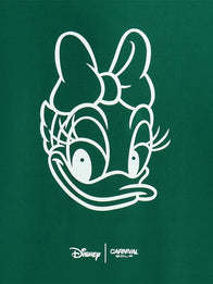 Carnival Golf x Disney Daisy Doodle Polo Shirt Shirt unisex detail view 3 | Dash Racegear — Green Carnival Golf x Disney Daisy Doodle long sleeve polo featuring a versatile unisex fit and modern appeal.