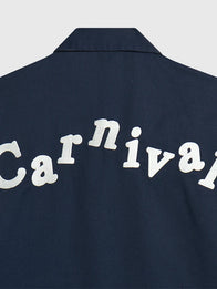 Carnival Golf x Disney Donald Jacket Jacket unisex detail view 4 | Dash Racegear — Navy blue Disney Donald x Carnival Golf zip-up jacket featuring a versatile unisex design and timeless casual appeal.