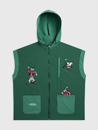 Carnival Golf x Disney Goofy Vest Vest unisex front product view | Dash Racegear — Carnival Golf x Disney Goofy 2026 Zip-Up Unisex Vest in Green with a lightweight design and everyday comfort.