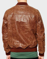 Mens Dark Brown Bomber Jacket Bomber Jacket men detail view 2 | Dash Racegear — Mens Dark Brown Bomber Jacket